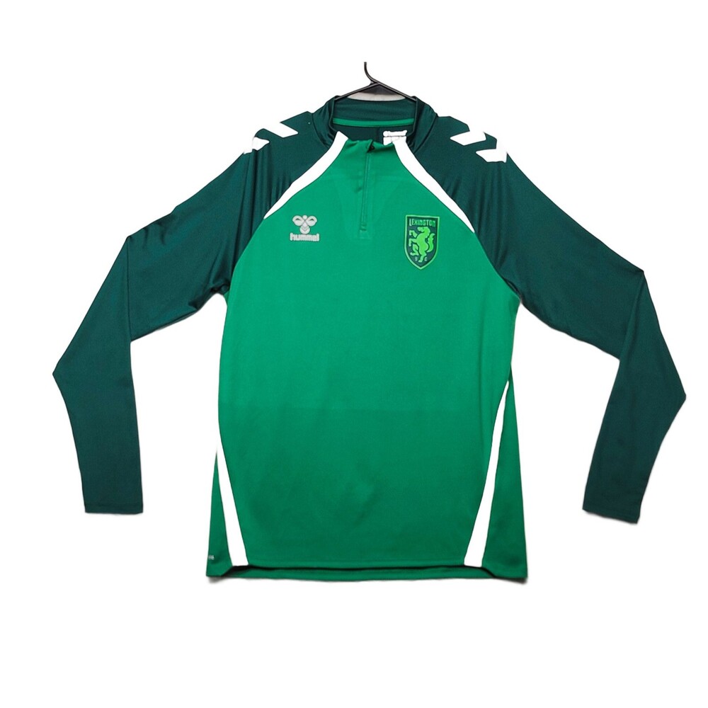 Hummel Lexington SC Soccer Training Top Men's S Quarter Zip Green BeeCool